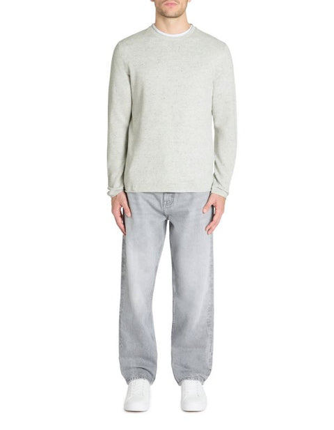 Celio Men's Light Grey Crew Neck Soft Sweater | Celio In Lebanon