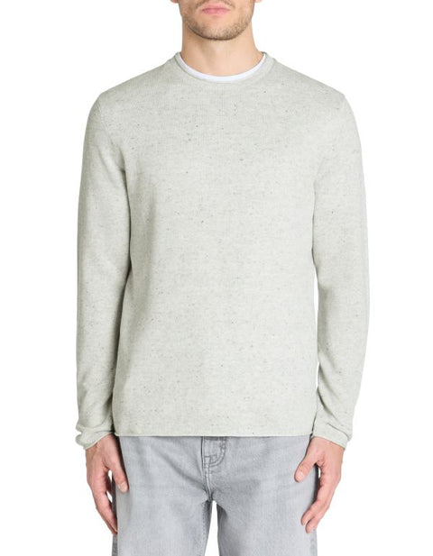 Celio Men's Light Grey Crew Neck Soft Sweater | Celio In Lebanon