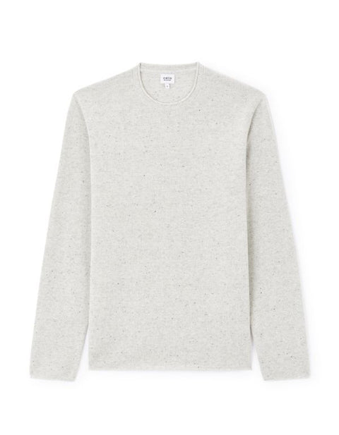 Celio Men's Light Grey Crew Neck Soft Sweater | Celio In Lebanon