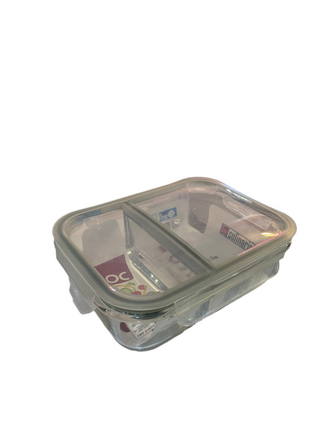 Culinary Cloc Glass Food Storage Container With Divider 930ml  | Culinary In Lebanon