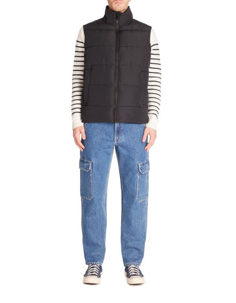 Celio Men's Black High Collar Puffer Vest |Celio In Lebanon