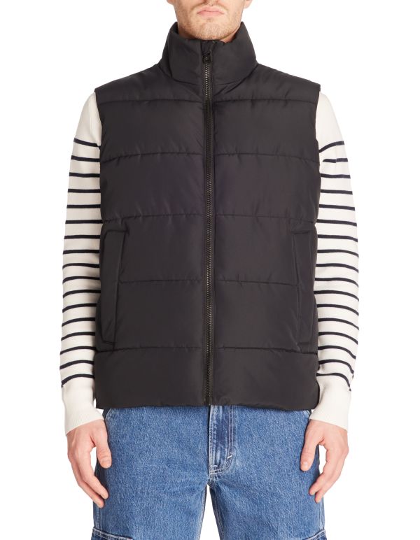 Celio Men's Black High Collar Puffer Vest |Celio In Lebanon