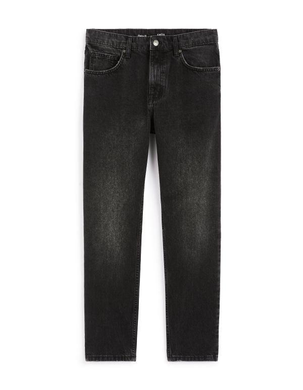 Celio Men's Black Relaxed Cotton Jeans | Celio In Lebanon
