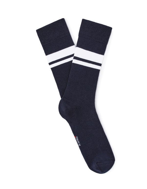 Celio Men's Navy Lined White Socks |Celio  in Lebanon