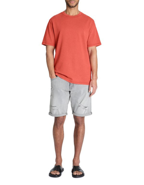 Celio Men's Red Boxy Crew Neck 100% Cotton T-Shirt | Celio In Lebanon
