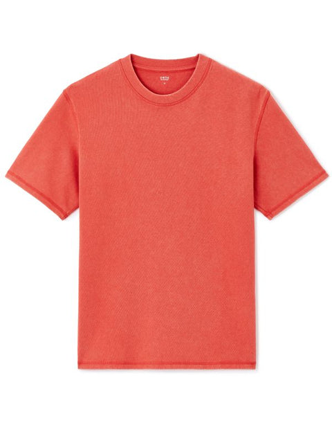 Celio Men's Red Boxy Crew Neck 100% Cotton T-Shirt | Celio In Lebanon