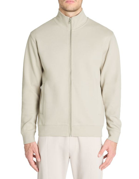 Celio Men's Sand Full-Zip Mock Neck Sweatshirt|Celio In Lebanon