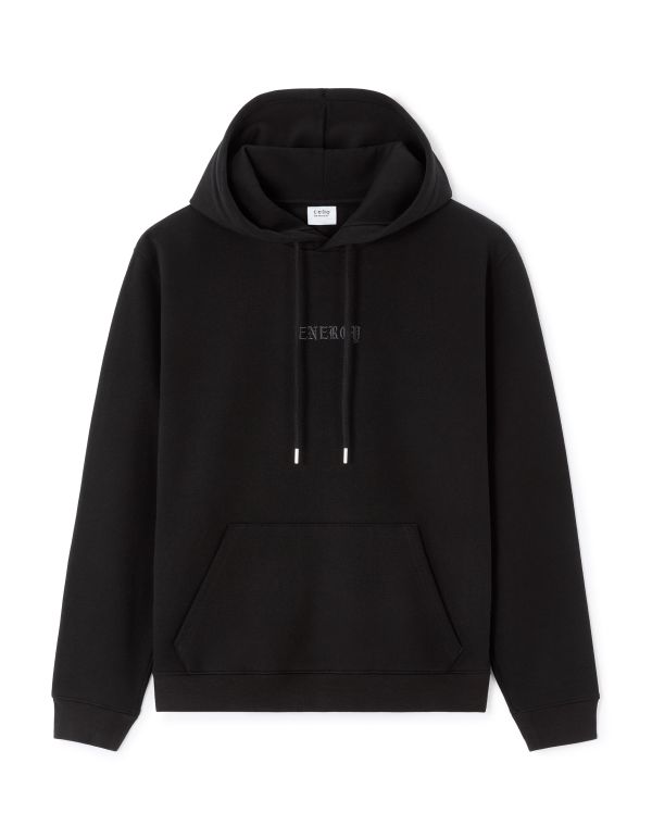 Celio Men's Black Regular Fit Long Sleeves Hoodies |Celio In Lebanon