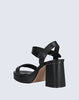 Steve Madden Women's Black Leather Free Fall Heel Sandals | Steve Madden in Lebanon