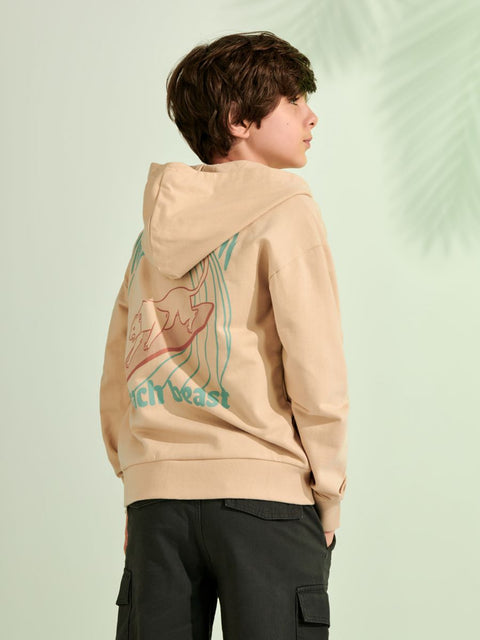 Sinsay Boy's Beige Hooded Transitional Jacket  | Sinsay In Lebanon