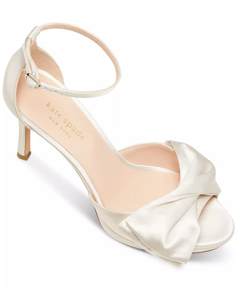 Kate Spade Women's Ivory Satin Gala Bow Kitten Heel | Kate Spade in Lebanon