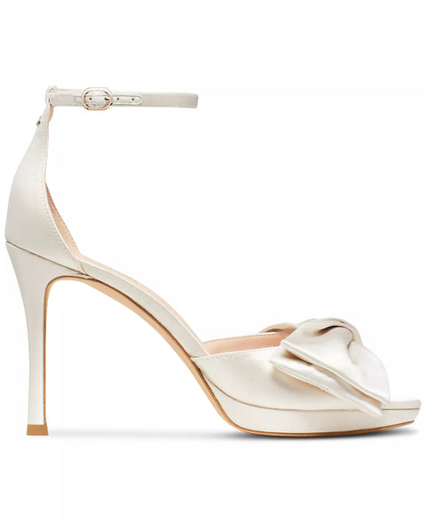 Kate Spade Women's Ivory Satin Gala Bow Kitten Heel | Kate Spade in Lebanon