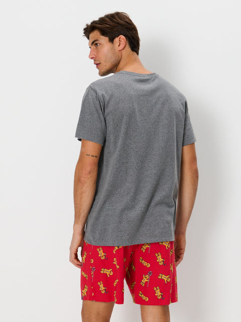 Sinsay Men's Red/Grey Two piece Pajama Set | Sinsay in Lebanon