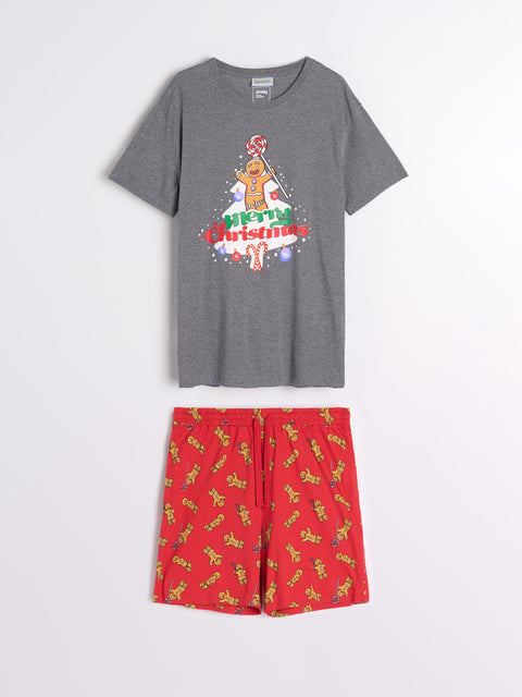 Sinsay Men's Red/Grey Two piece Pajama Set | Sinsay in Lebanon