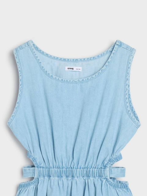 Sinsay Girl's Blue Denim Sleeveless Cutout Dress|Sinsay In Lebanon