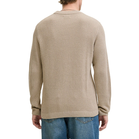 Jack & Jones Men's Beige Blukevin Knit Crew Neck Sweater | Jack & Jones In Lebanon
