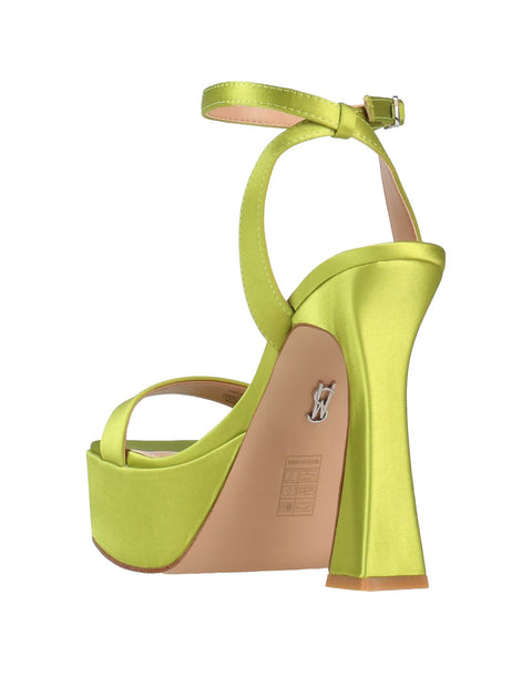 Steve Madden Women's Lime Discord Satin Heeled Sandals | Steve Madden In Lebanon