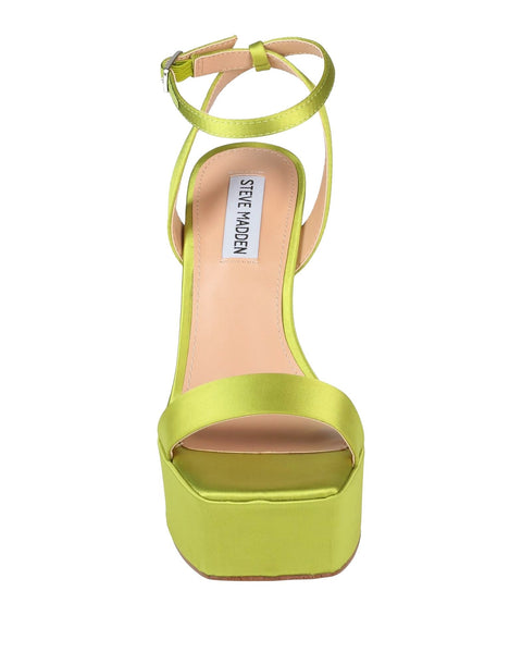 Steve Madden Women's Lime Discord Satin Heeled Sandals | Steve Madden In Lebanon