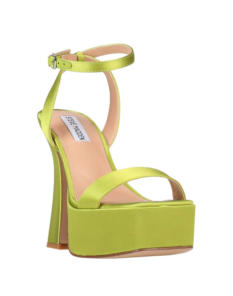 Steve Madden Women's Lime Discord Satin Heeled Sandals | Steve Madden In Lebanon