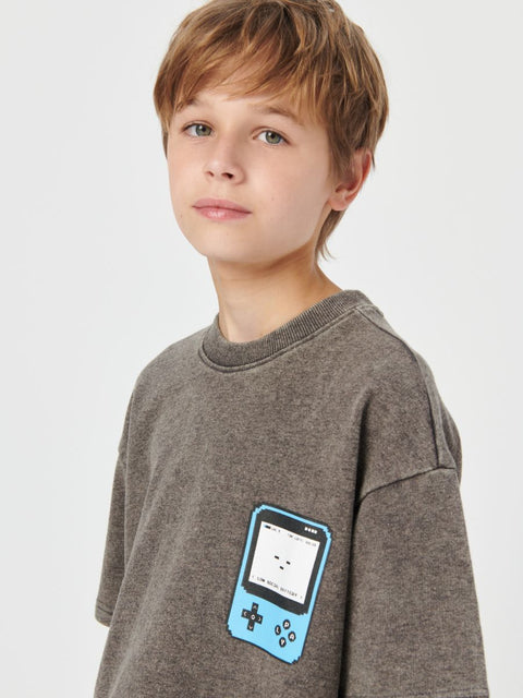 Sinsay Boy's Grey Graphic Printed Short set | Sinsay In Lebanon