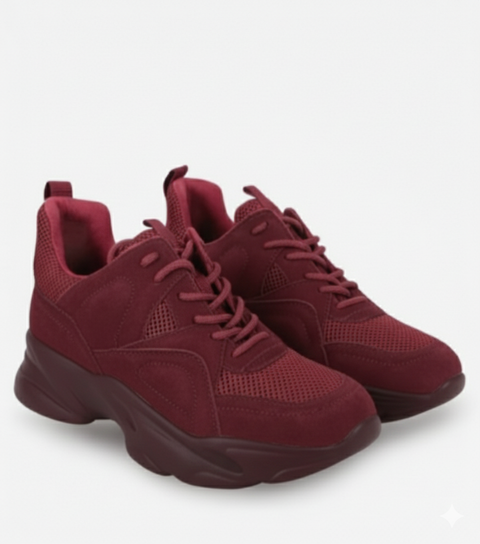 Steve Madden Women's Burgundy Suede Mover Sneakers | Steve Madden In Lebanon