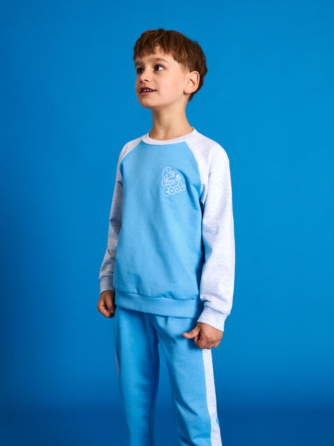 Sinsay Boy's Blue & Grey Jersey Pajama Set | Sinsay In Lebanon