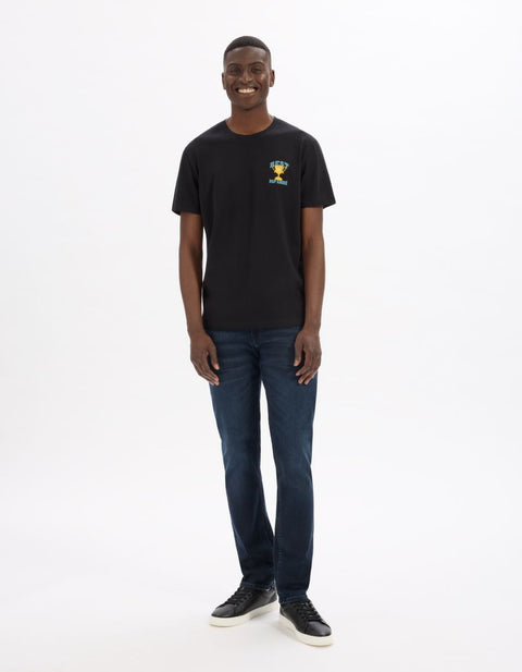 Celio Men's Black Regular Fit Crew Neck T-Shirt | Celio In Lebanon