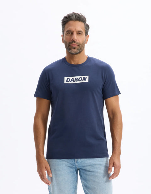 Celio Men's Navy Daron Print 100% Cotton T-shirt | Celio In Lebanon