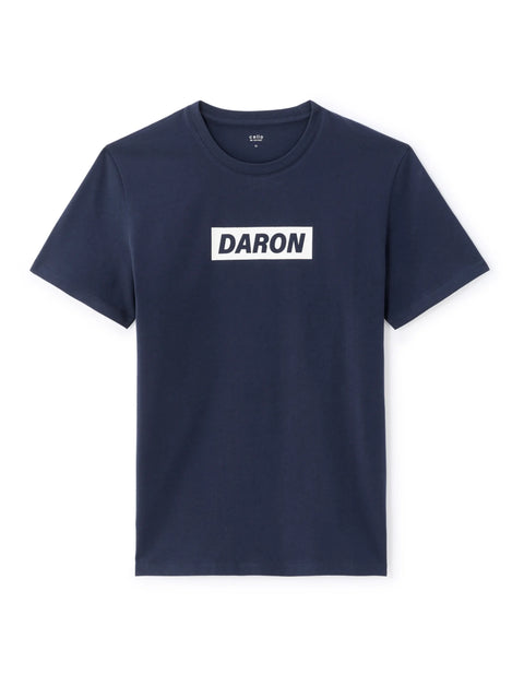 Celio Men's Navy Daron Print 100% Cotton T-shirt | Celio In Lebanon