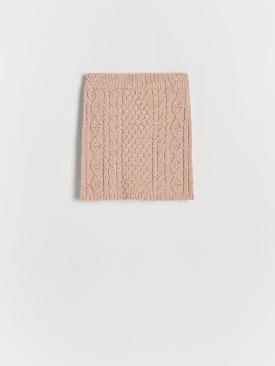 Reserved Girl's Blush Cable Knit Skirt |Reserved In Lebanon