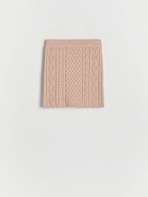 Reserved Girl's Blush Cable Knit Skirt |Reserved In Lebanon