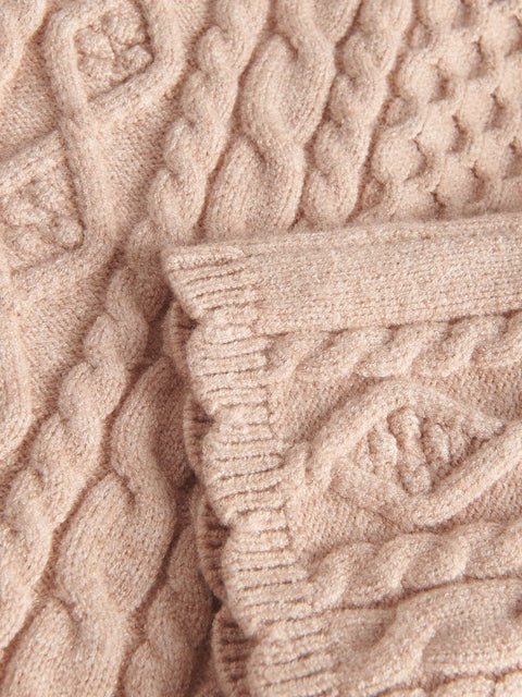 Reserved Girl's Blush Cable Knit Skirt |Reserved In Lebanon