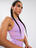 Sinsay Women's Purple High-Neck Sports Crop Top | Sinsay In Lebanon