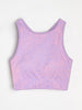 Sinsay Women's Purple High-Neck Sports Crop Top | Sinsay In Lebanon