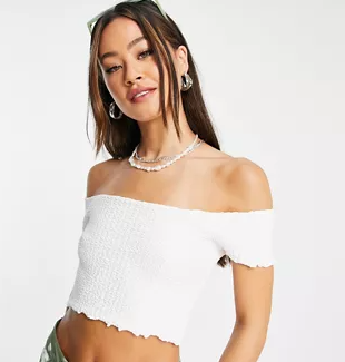 Topshop Women's White Crop Top ANF1354