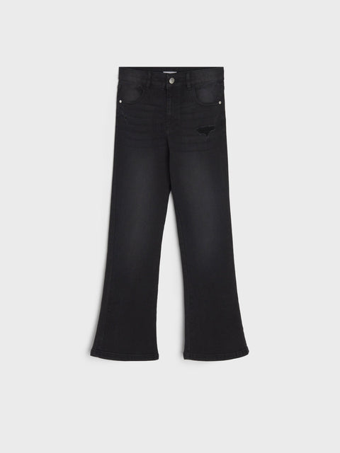 Black jeans on a white background