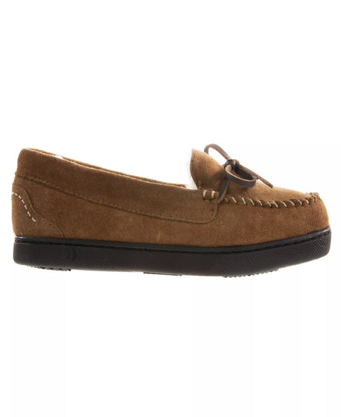 Isotoner Signature Women's Tan Faux Fur Lined Moccasin Slipper | Isotoner Signaturein Lebanon