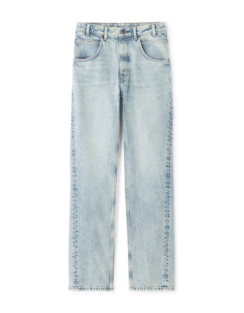 Celio Men’s Light Blue Bleached Straight-Fit Jeans | Celio in Lebanon