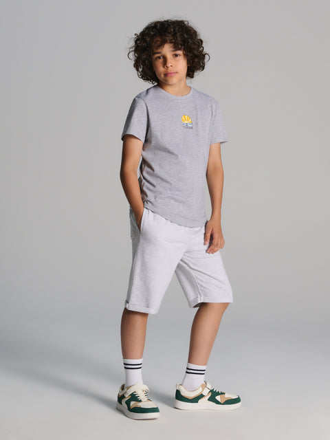 Sinsay Boys Light Grey Marl Island Patch Shorts | Sinsay in Lebanon