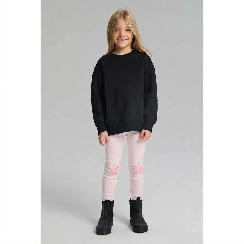 Sinsay Girl's Light Pink Pull On Star Style Elasticated Waistband Leggings