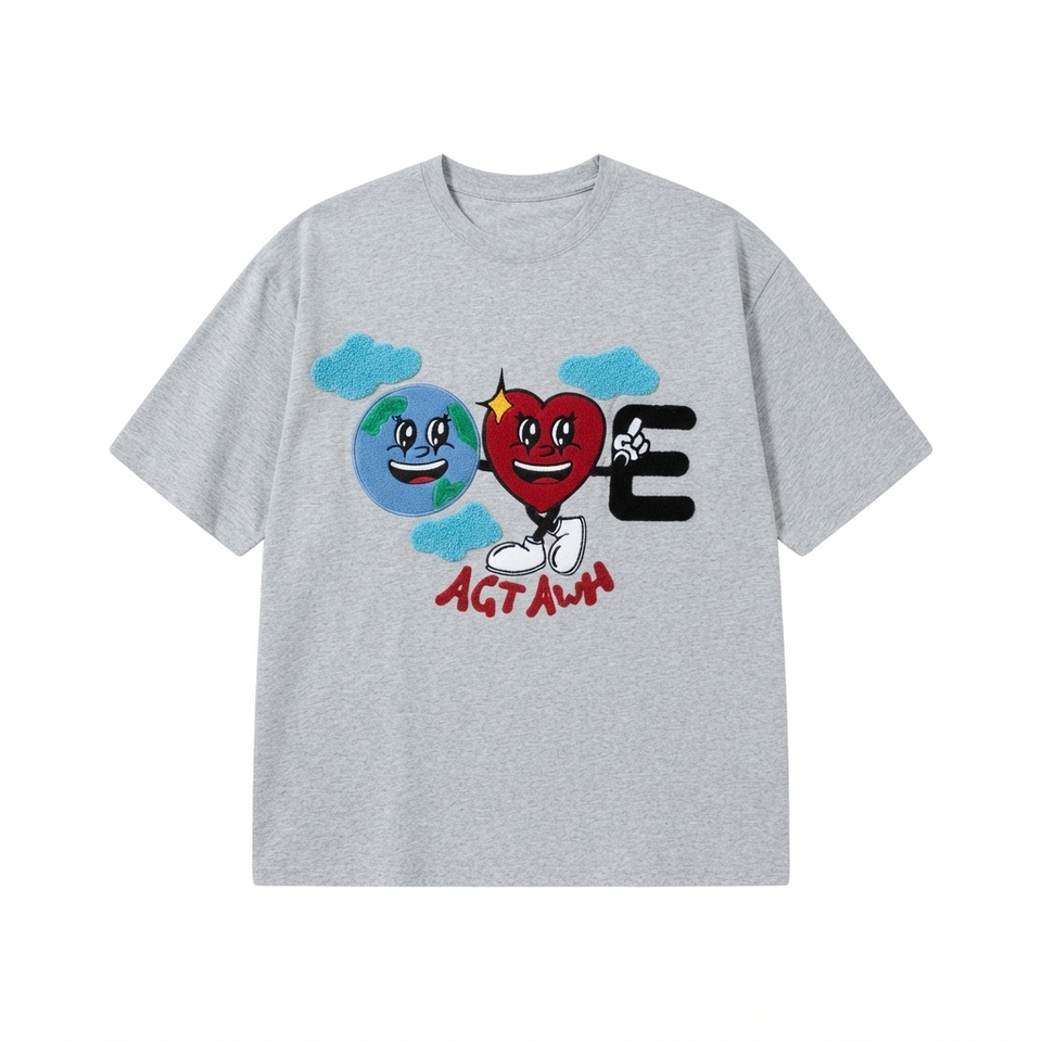 Agtawh Women's Gray Print T-Shirt