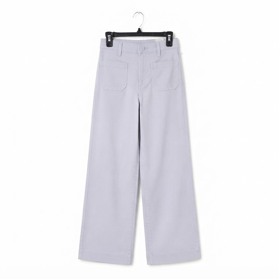 Epic Threads Girl's Purple Twill Patch-Pocket Wide-Leg Pants