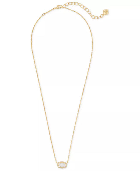 Kendra Scott Women's Gold-plated Cubic Zirconia & Mother-of-pearl Mini Pendant Necklace |Kendra Scott In Lebanon