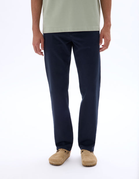 Celio Men's Navy Straight stretch cotton Pants | Celio in Lebanon