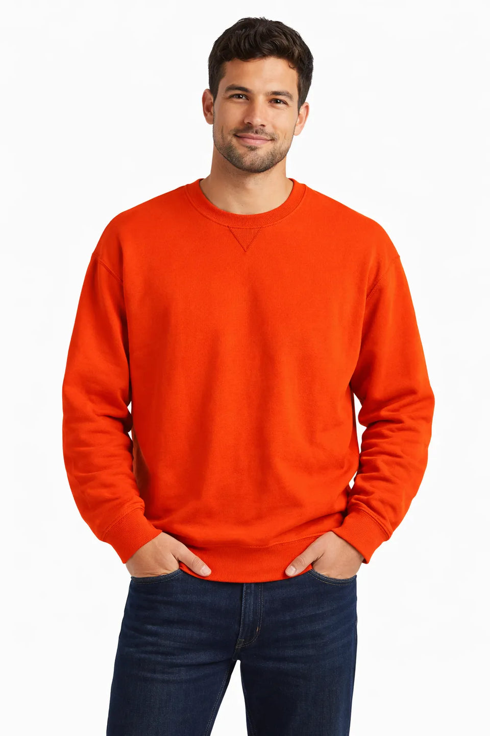 ComfortWash By Hanes Men's Red Orange Crewneck Sweatshirt | Hanes In Lebanon