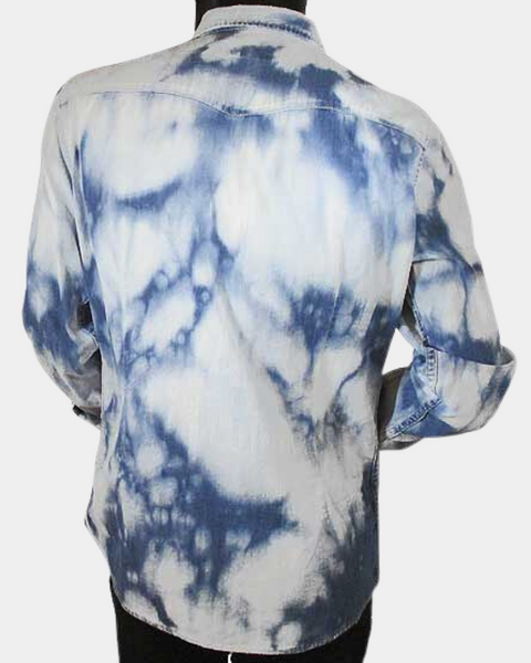 Dsquared2 Men's White & Blue Shirt S71DM0073 FA207 (FL259)( shr) (sr15)