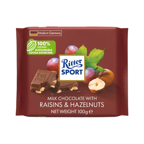 Ritter Sport CV Raisins Hazelnuts Chocolate Bar 100g | Ritter In Lebanon