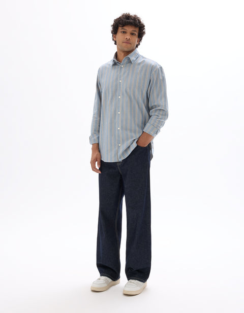 Celio Men's Navy Super Baggy Stretch Cotton Jeans |Celio In Lebanon