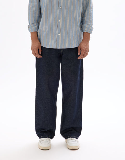 Celio Men's Navy Super Baggy Stretch Cotton Jeans |Celio In Lebanon