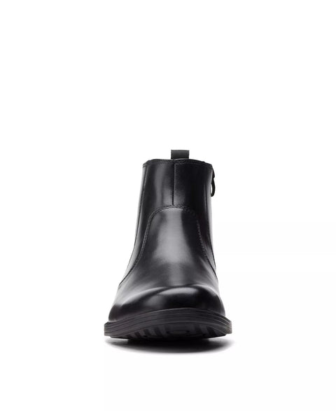 Clarks Men's Black Whiddon Leather Zip Boot | Clarks In Lebanon